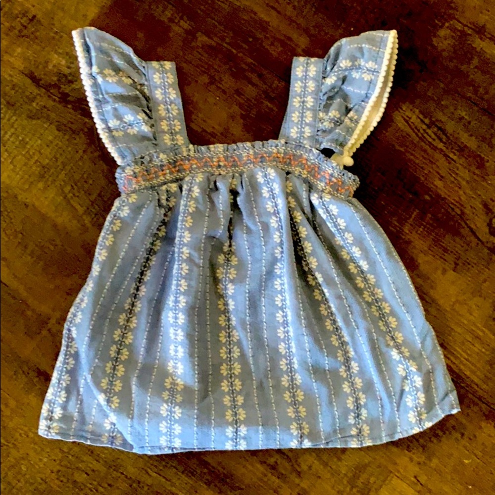 “Art Class” Blue and White Top